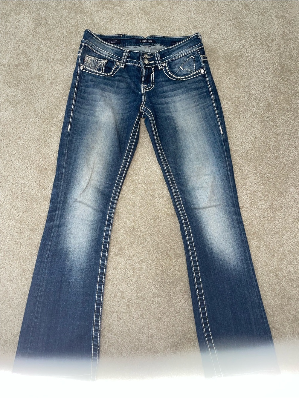 Vigoss Women's Faded Indigo Bootcut Jeans
